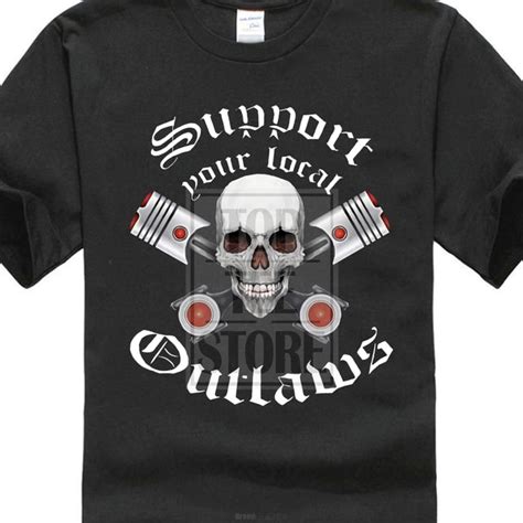Outlaws Mc Shirt Support Your Local Outlaws Black Men And Women T Shirt S Xl 2 In T Shirts From