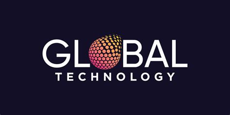 Creative Global Logo Design Technology With Circle Concept Premium