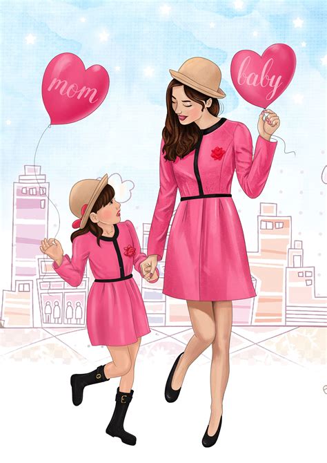 Mother Daughter Twinning Fashion Coloring Book Is A Dedication To The