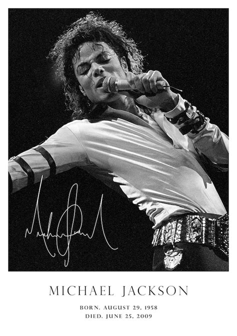 Michael Jackson Poster Wall Art Tribute Memorabilia Etsy Uk