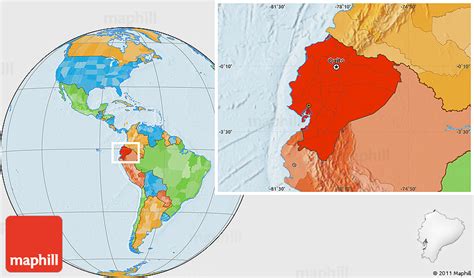 Physical Location Map Of Ecuador Highlighted Continen Vrogue Co
