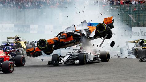 In Pics Fernando Alonso Suffers Huge Crash Flies Over Other Car At