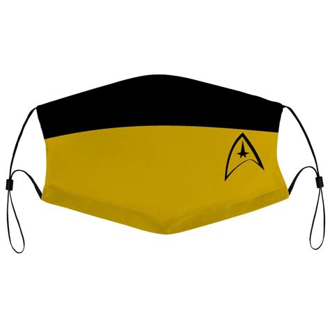 Star Trek Captain Kirk Inspired Face Mask With Filter Pocket Etsy