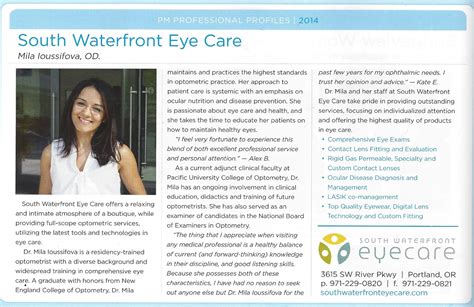 Dr Mila Ioussifova One Of Portlands Top Docs South Waterfront Eye Care