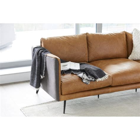 Messina Cognac Leather Sofa By Moes Home Concepts Furniture