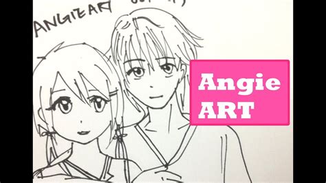 How To Draw Manga Couple Anime Boy And Anime Girl Hug