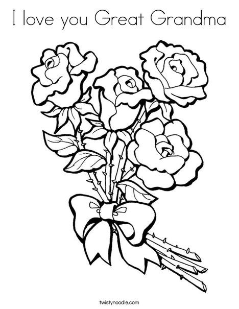 Happy birthday cake coloring pages. I love you Great Grandma Coloring Page - Twisty Noodle