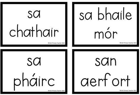 Sentence Structure Pack As Gaeilge Irish Primary Teacher