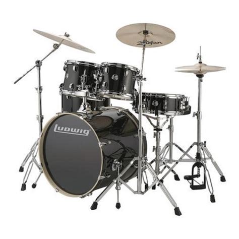 Ludwig Accent Drive 5 Piece Drums Set Whardware Throne And Cymbal
