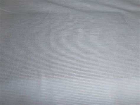 White Cotton Voile 44 Wide Thin Rib Stripes 3mm
