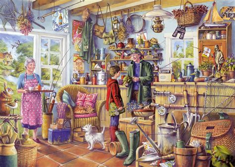 Gibsons The Fishing Shed Jigsaw 1000 Pieces Puzzle In 2024 Puzzle Art