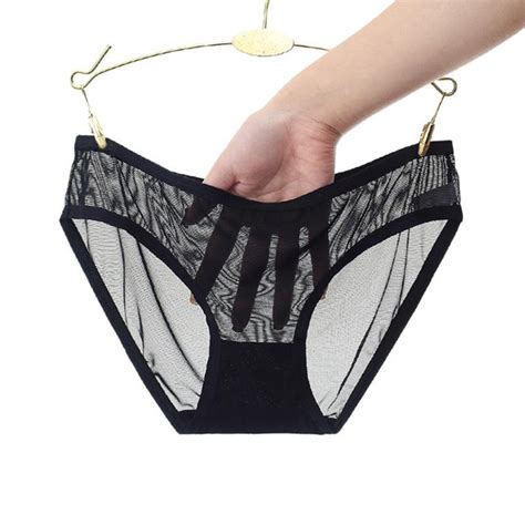 buy women s undergarments see through underwear knickers seamless mesh briefs sheer panties at
