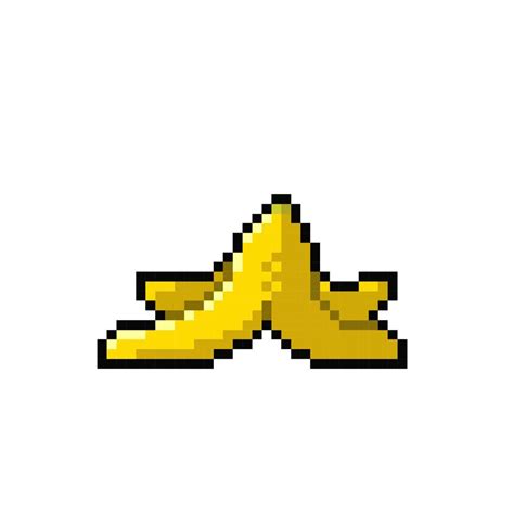 Banana Peel In Pixel Art Style 21660093 Vector Art At Vecteezy