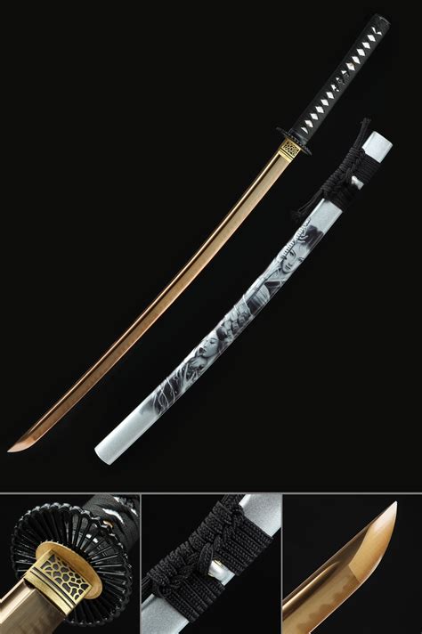 Golden Blade Katana Handgemachtes Japanisches Katana T10 Gefalteter