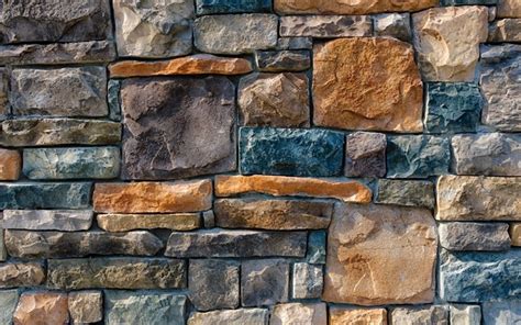 Download Wallpapers Colorful Stone Wall Decorative Rock Colorful