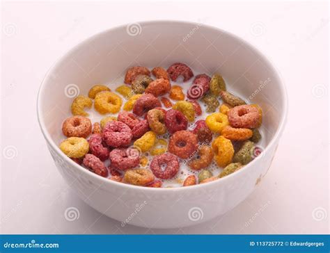 Delicious Coloured Cereal With Milk Stock Photo Image Of Diet Bakery