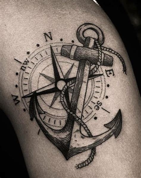 Rose Compass Tattoo Meaning Nautical Compass Tattoo Compass Rose My