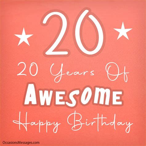 Happy 20th Birthday Wishes And Messages Occasions Messages 2023