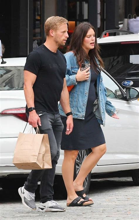 Emily Didonato In A Blue Denim Jacket Was Seen Out With Her Husband