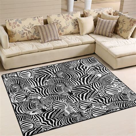 Alaza Abstract Zebra Print Area Rug Rugs For Living Room