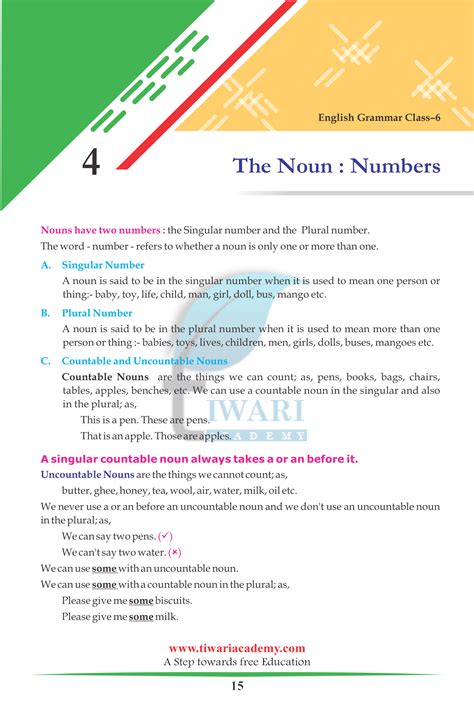 Project gutenberg's the grammar of english grammars, by gould brown this ebook is for the use. Class 6 English Grammar Chapter 4: The Noun - Numbers ...