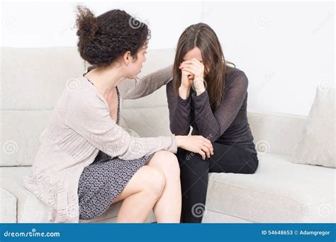 Comforting A Friend Stock Image Image Of Solace Talk 54648653