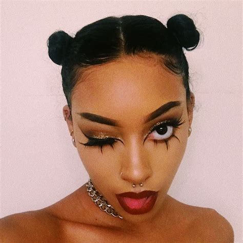 Instagram Post By Raiyning • Jan 3 2018 At 12 00am Utc In 2020 Edgy Makeup Black Girl