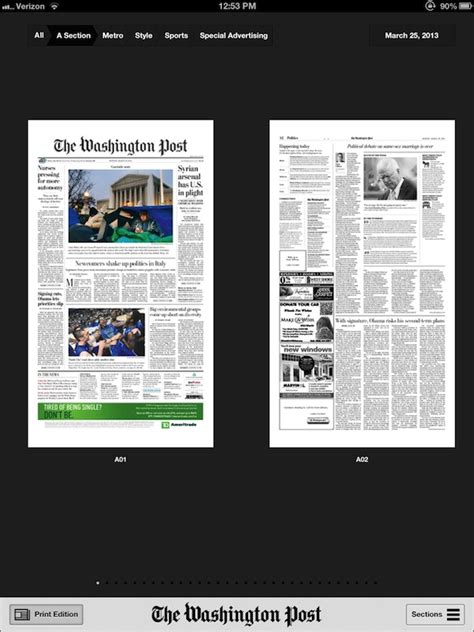 Post Classic The Washington Post Integrates Its Print Edition Into A