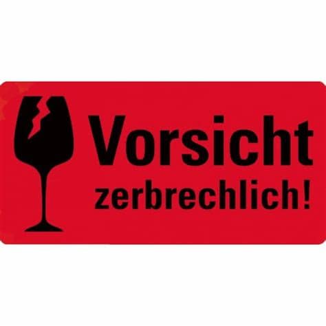 Fullen sie die paketaufkleber manuell, mit dem kugelschreiber aus? AVERY® Zweckform Warnetiketten 7211, 100 x 50 mm, Aufdruck ...