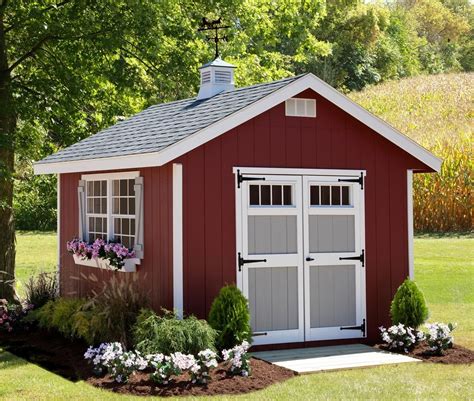 Amish Made Homestead Shed Kit Garages Outdoor Garden Sheds Storage