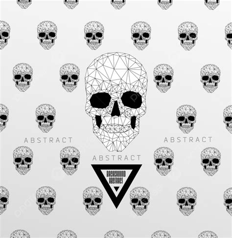 Dark Gothic Background With Polygonal Modern Skull Background Texture