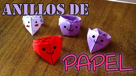 Anillos De Papel Fáciles Origami Easy Paper Rings Youtube