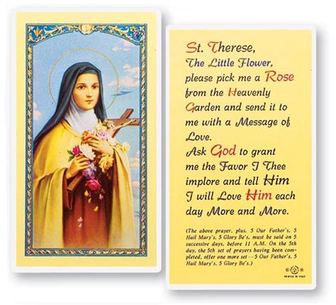 Prayer To St Therese Of Lisieux
