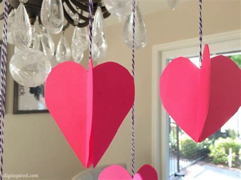 3d Paper Hearts Paper Craft Diy Inspired