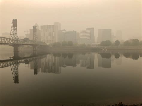 Haze over Northeast Ohio is smoke from wildfires out west