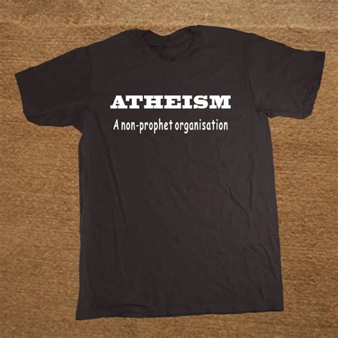 new funny atheism a non prophet organisation atheist t shirt men tshirt man clothing short