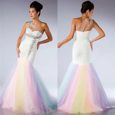 Popular Rainbow Prom Dresses Buy Cheap Rainbow Prom Dresses Lots From China Rainbow Prom Dresses