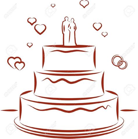 Wedding Cake Vector Illustration Wedding Cake Clipart Wedding Cake