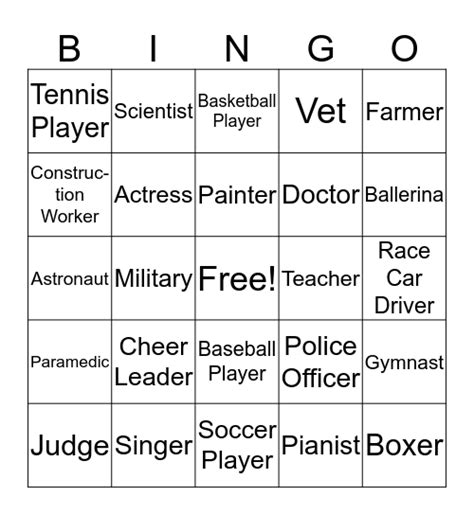 Career Bingo Bingo Card