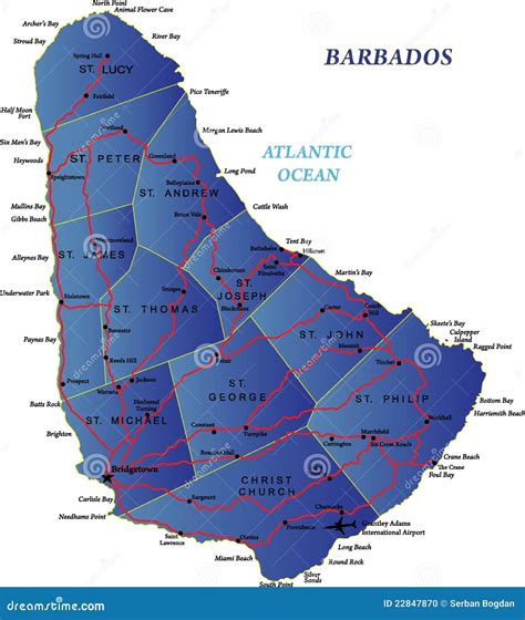 Barbados Map Stock Photo Image 22847870