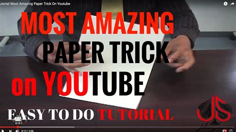 Most Amazing Paper Trick On Youtube Easy To Follow Tutorial Youtube