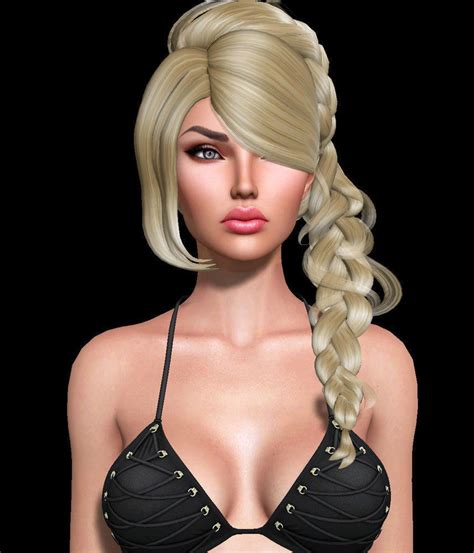 3d Model Jaga Female Hair Style 3d Rigged 3d Model Vr Ar Low Poly
