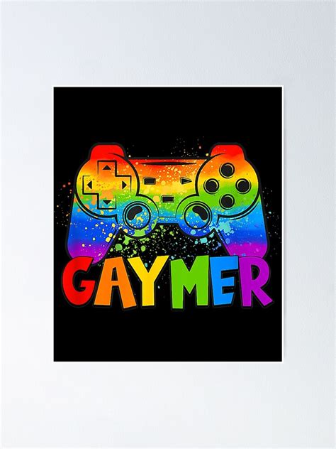 Gaymer Gay Pride Flag Lgbt Gamer Lgbtq Gaming Gamepad Poster For Sale