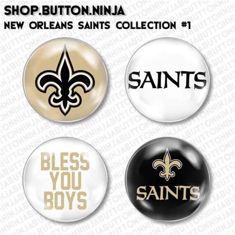 New Orleans Saints Pins Set Of 4 Mini Buttons Louisiana