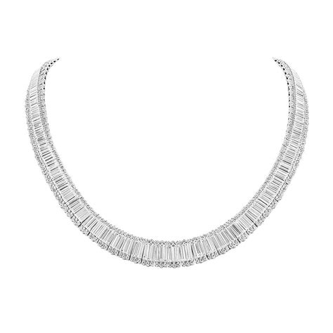 Baguette Diamond Riviera Necklace Wixon Jewelers