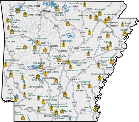 Arkansas State Parks Printable Map | Arkansas State Parks