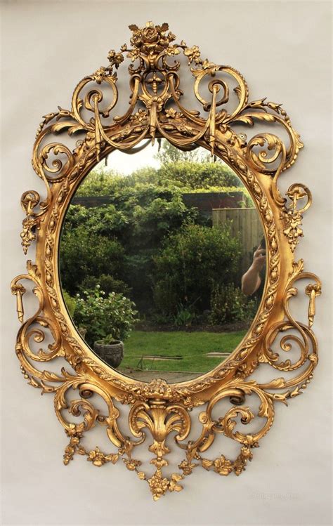 Antiques Atlas Amazing 19th Century Ornate Gilded Oval Mirror