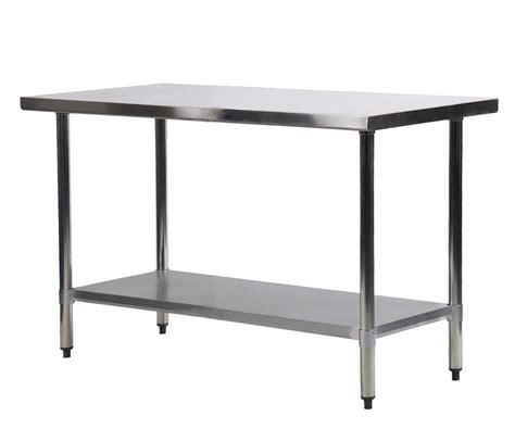 The metal table can increase the surface area in your kitchen for prep work, and double as a serving station during a party or holiday dinner. 24" x 48" Stainless Steel Kitchen Work Table Commercial ...