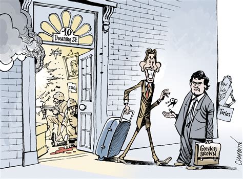 Gordon Brown Succeeds Blair Globecartoon Political Cartoons Patrick Chappatte
