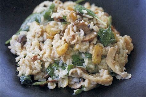 Stir in chestnuts and broth; Fresh chestnut and mushroom risotto - Recipes - delicious ...